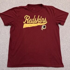 Washington Redskins T-Shirt‎ Adult XL Red Hands High Embroidered NFL Football